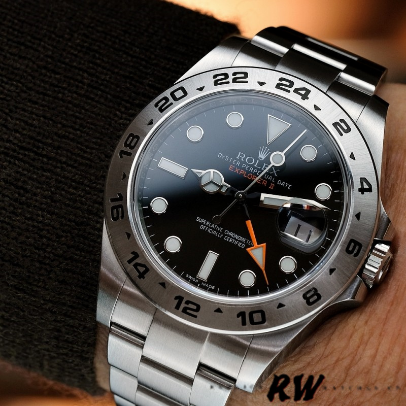Rolex Explorer II 216570 Stainless Steel Black Dial 42MM Mens Replica Watch